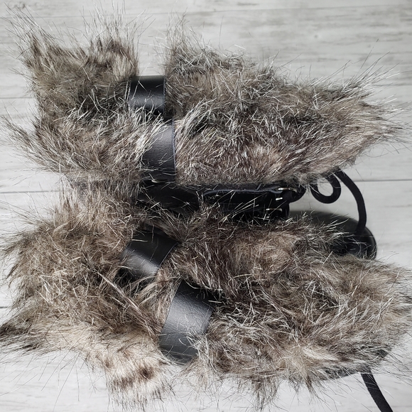 Sorel Tofino Boots Calf NEW Womens Black Fur Topped Duck Rubber Boots 8 Designer - Picture 6 of 11